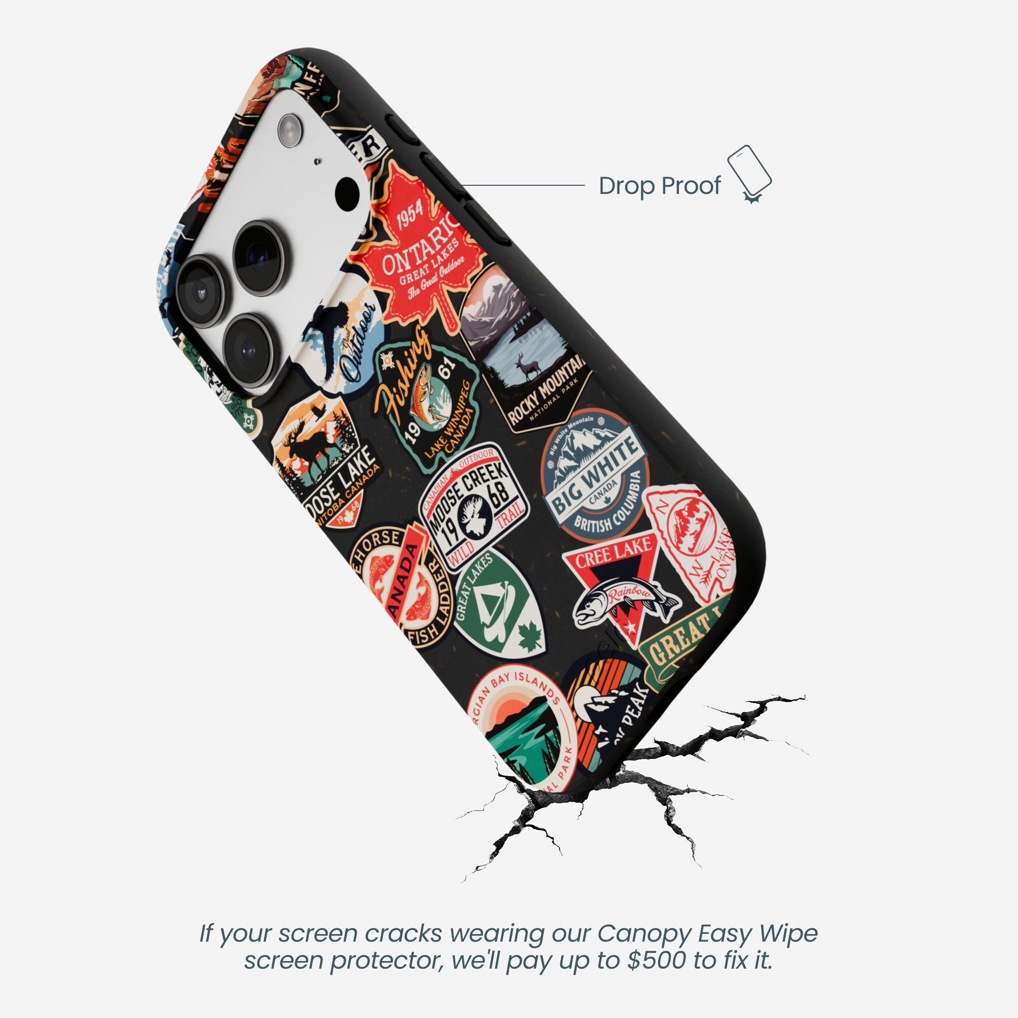 CANADIAN-STICKERS_IP17P_Black_DropProof-Specs