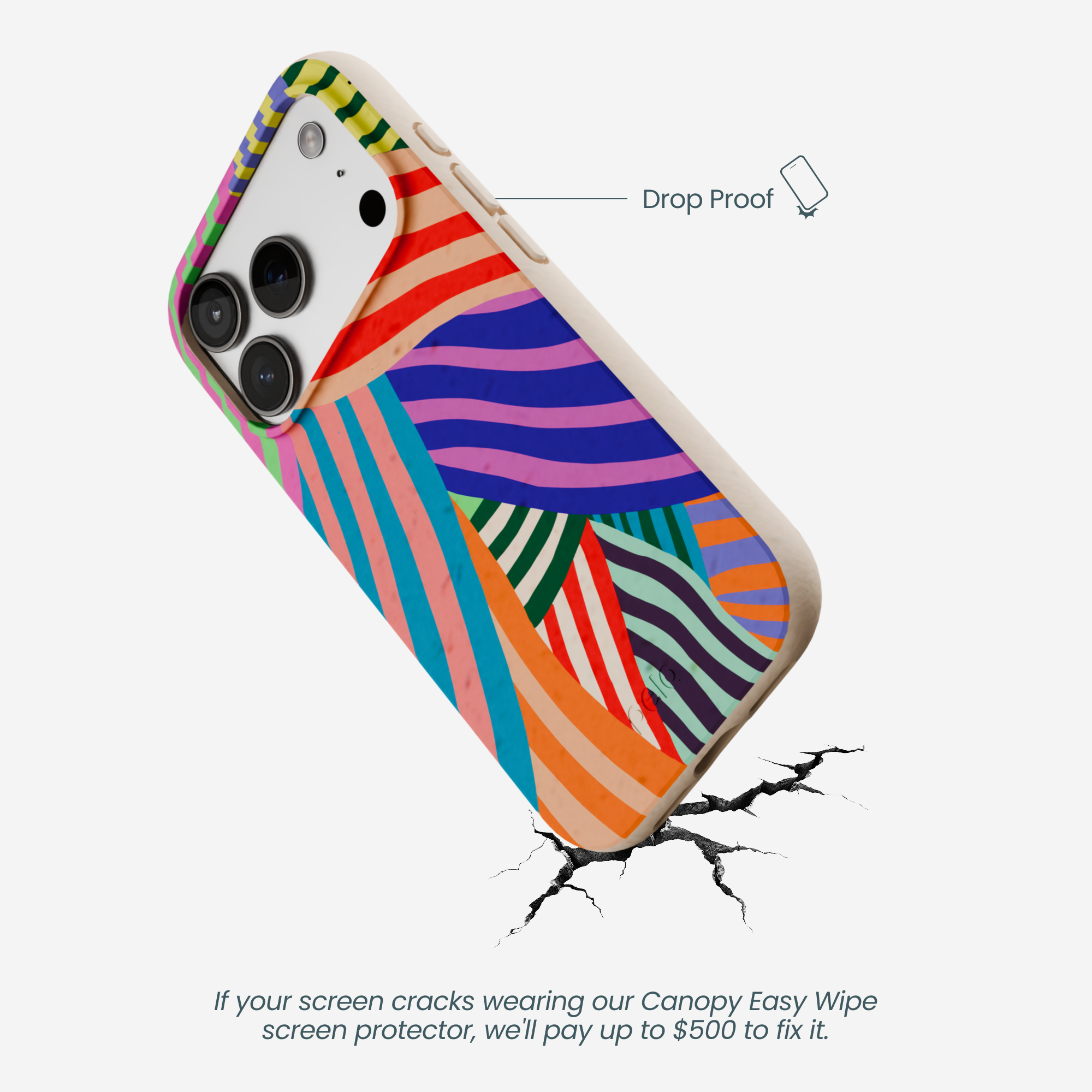 CLOWNISH-STRIPES_IP17P_Seashell_DropProof-Specs