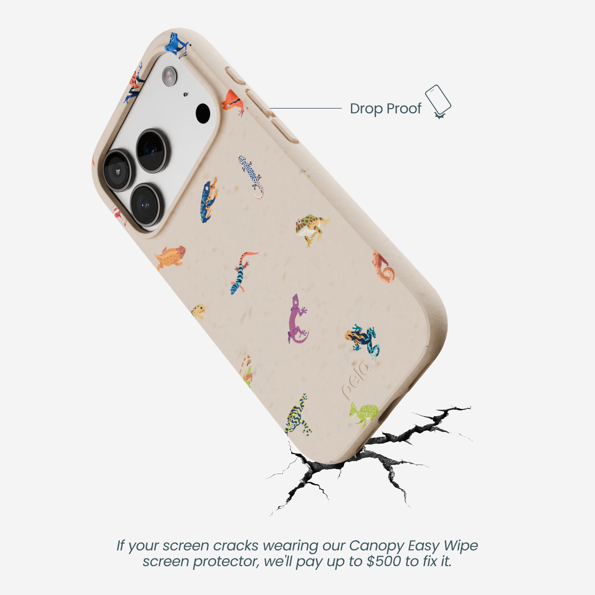 TINY-AMPHIBIANS_IP17P_Seashell_DropProof-Specs